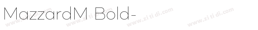 MazzardM Bold字体转换